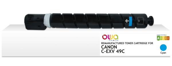 OWA Armor toner kompatibilný s Canon C-EXV49C, 19000st, modrá/ cyan