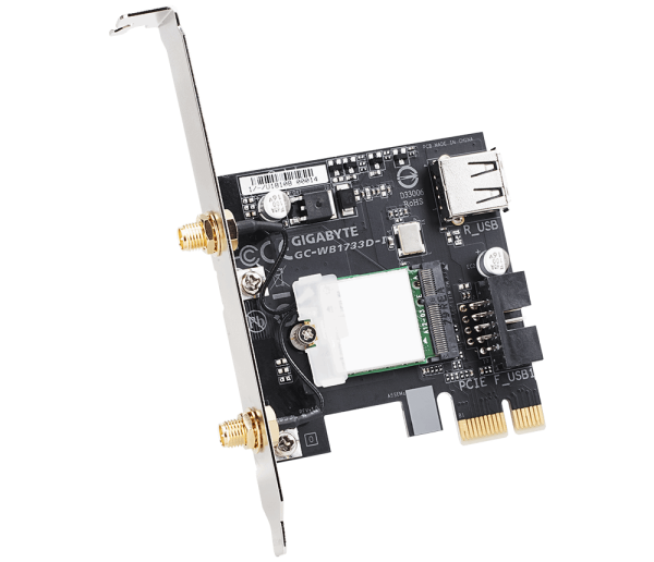 GIGABYTE PCI-E Wifi+BT 1733MBps 802.11a/ b/ g/ n/ ac 