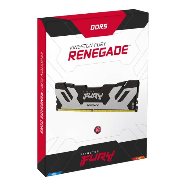 Kingston FURY Renegade/ DDR5/ 16GB/ 6000MHz/ CL32/ 1x16GB/ Black/ Silv 