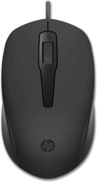 HP 150 Mouse/ Kancelárska/ Optická/ 1 600 DPI/ Drôtová USB/ Čierna