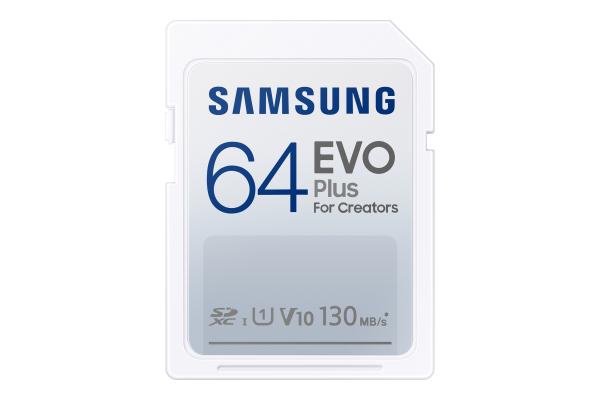 Samsung EVO Plus/ SDXC/ 64GB/ 130MB/ UHS-I U1 / Class 10