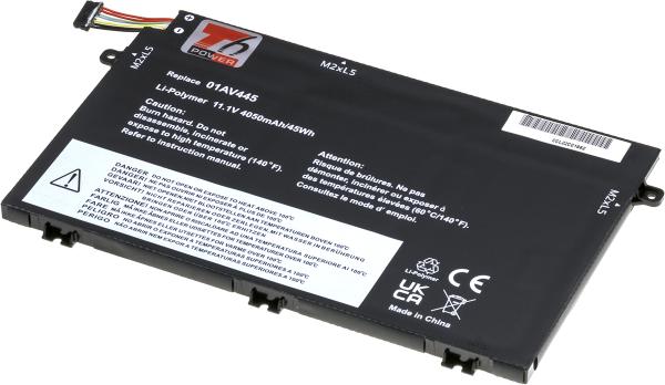Batéria T6 Power Lenovo ThinkPad E480, E490, E580, E590, E14, E15, 4050mAh, 45Wh, 3cell, Li-pol