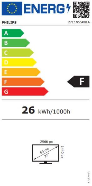 Philips/ 27E1N5500LA/ 27"/ VA/ QHD/ 75Hz/ 1ms/ Black/ 3R 