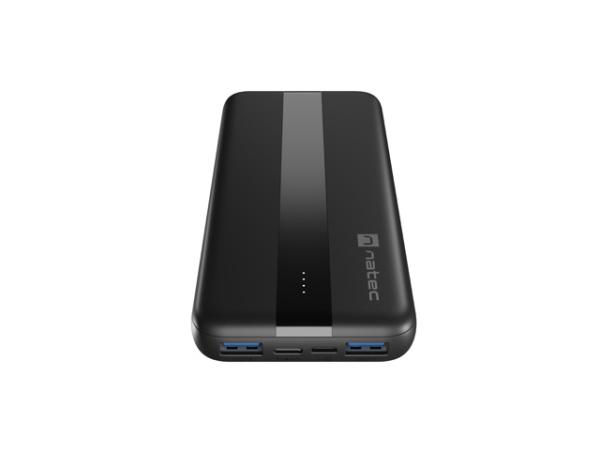 NATEC powerbanka TREVI SLIM Q 10000 mAh 2X USB QC3.0 + 1X PD, černá 