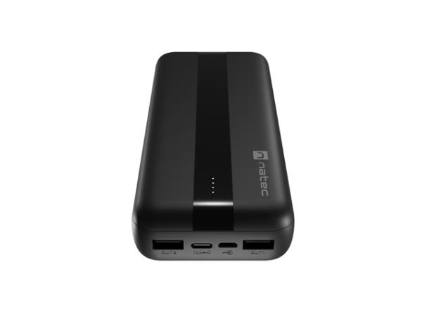 NATEC powerbanka TREVI 20000 mAh 2X USB-A +1X USB-C, černá 