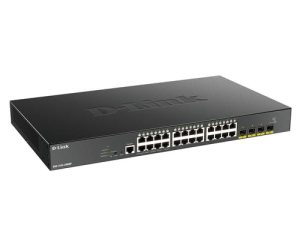 D-Link DGS-1250-28XMP/ E 24-port Gigabit PoE Smart Managed Switch with 4x 10G SFP+ ports, 370Watts 