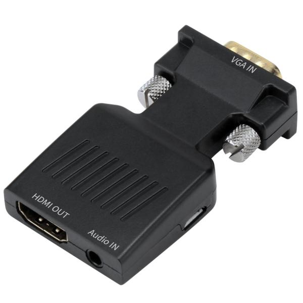 PremiumCord Prevodník VGA na HDMI s audio vstupom a audio káblom