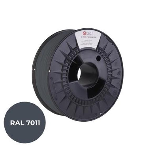 Tlačová struna (filament) C-TECH PREMIUM LINE, PETG, oceľová šedá, RAL7011, 1, 75mm, 1kg