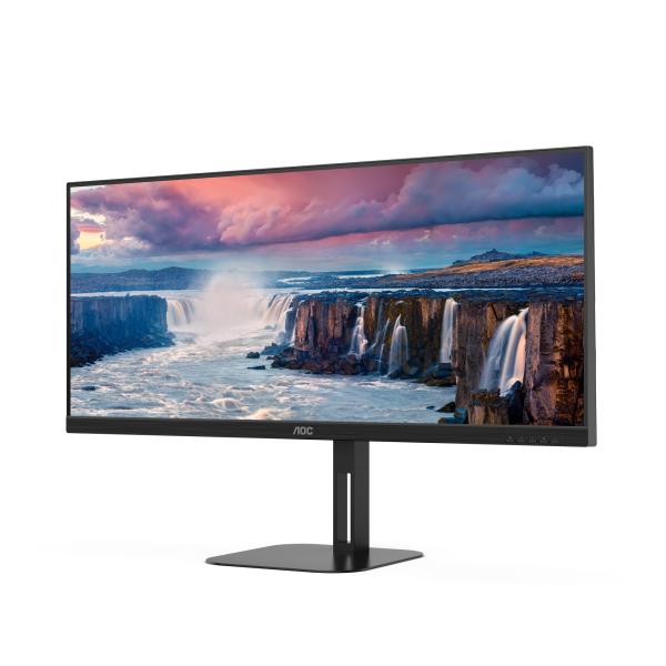 AOC MT VA LCD WLED 34" U34V5C BK - VA panel, 3440x1440, HDMI, DP, USB, USB-C, nast vyska, repro 