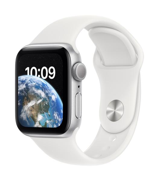 Apple Watch SE/ 40mm/ Silver/ Sport Band/ White