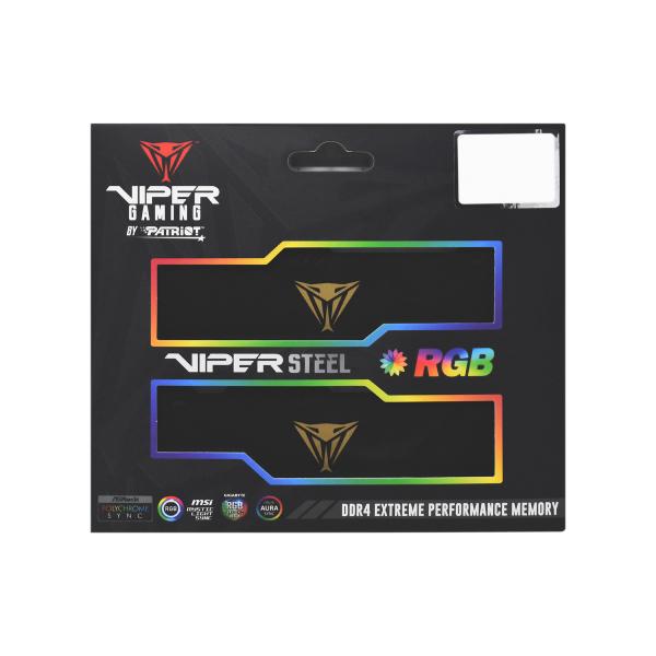 Patriot Viper Steel/ DDR4/ 16GB/ 3600MHz/ CL18/ 2x8GB/ RGB/ Black 