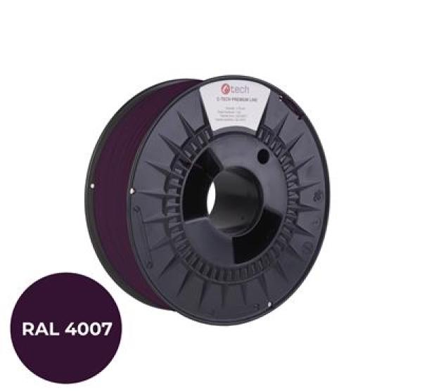 Tlačová struna (filament) C-TECH PREMIUM LINE, PLA, purpurová fialková, RAL4007, 1, 75mm, 1kg