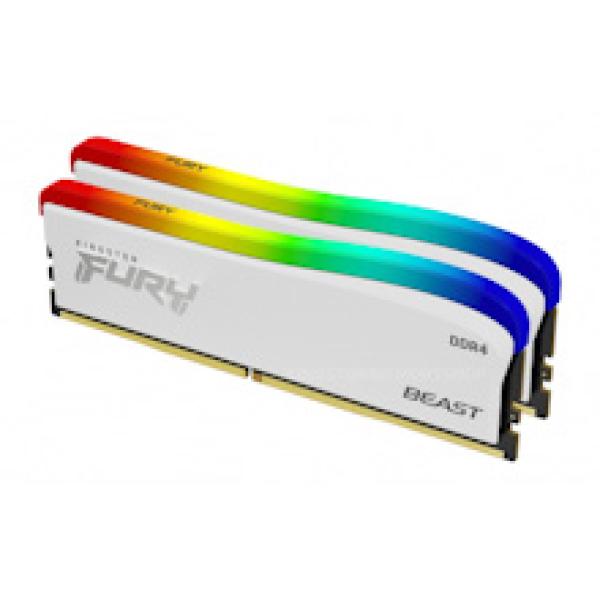 Kingston FURY Beast White/ DDR4/ 32GB/ 3200MHz/ CL16/ 2x16GB/ RGB/ White 