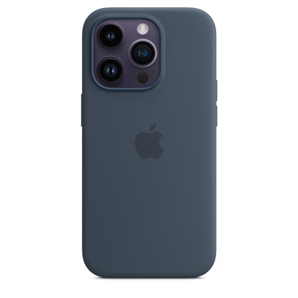 iPhone 14 Pre Silicone Case with MS - Storm Blue