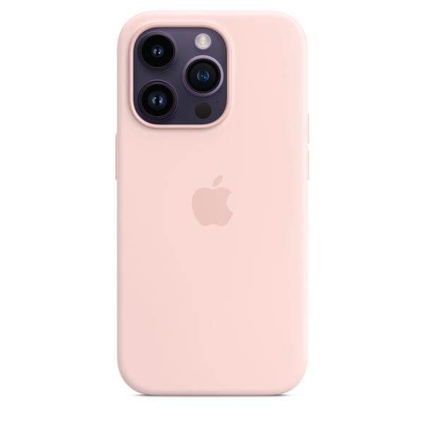 iPhone 14 Pre Max Silicone Case with MS-Chalk Pink