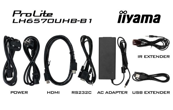 65" iiyama LH6570UHB-B1: VA, 4K UHD, Android, 24/ 7 
