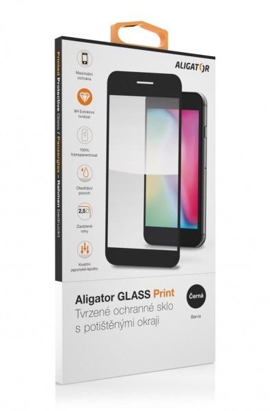 Aligator Ochranné tvrdené sklo GLASS PRINT Samsung A13 4G, čierna, celoplošné lepenie