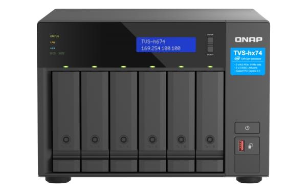 QNAP TVS-h674-i3-16G(4C/ i5-12400/ 4, 3GHz/ 16GBRAM/ 6x3, 5"/ 1x2, 5GbE/ 3xUSB3.2/ 1xHDMI/ 2xPCIe)