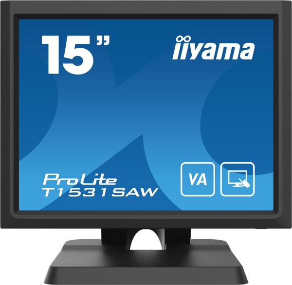 15" iiyama T1531SAW-B6: 1024x768, HDMI, DP, IP54