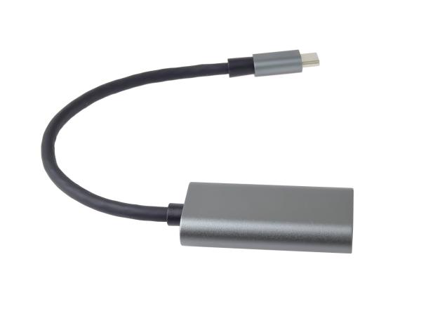 PremiumCord Prevodník USB-C na HDMI, rozlíšenie 4K a FULL HD 1080p, kovové púzdro 