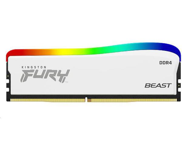 Kingston FURY Beast White/ DDR4/ 16GB/ 3600MHz/ CL17/ 1x16GB/ RGB/ White