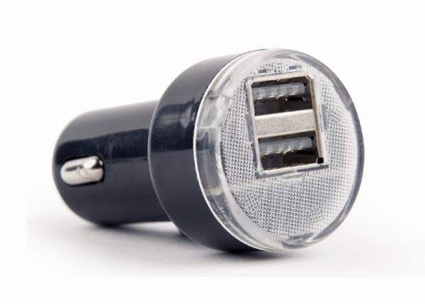 Gembird 2x USB nabíjačka do auta 2, 1 A, čierna 