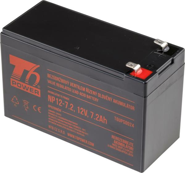 Akumulátor T6 Power NP12-7.2, 12V, 7, 2Ah