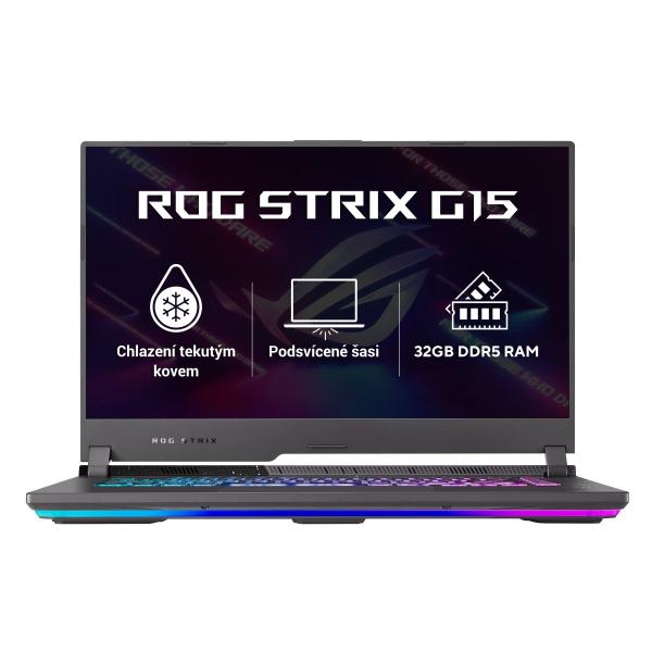 ASUS ROG Strix G15/ G513RM/ R7-6800H/ 15, 6"/ FHD/ 32GB/ 512GB SSD/ RTX 3060/ W11H/ Gray/ 2R
