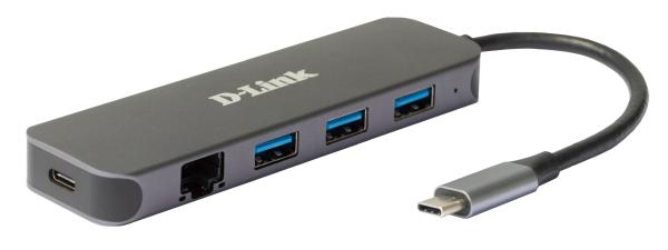 D-Link 5-in-1 USB-C Hub with Gigabit Ethernet/ Power Delivery
