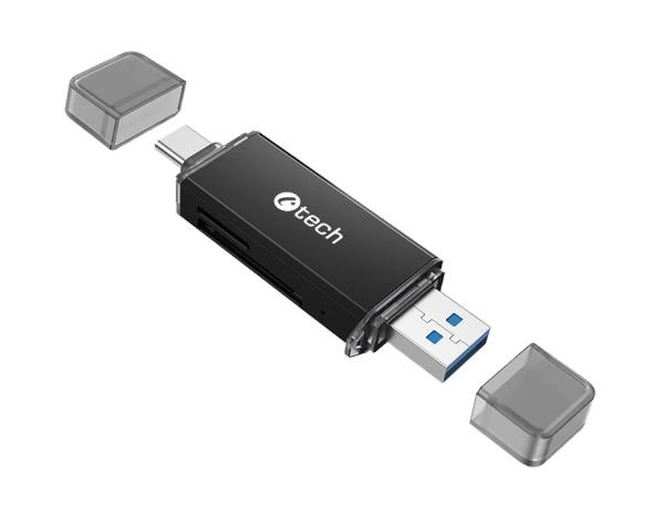 Čítačka kariet C-tech UCR-02-AL, USB 3.0 TYPE A/ TYPE C, SD/ micro SD