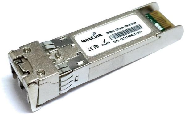 MaxLink 10G SFP+ optický modul, vonkajšie -40 ° C, SM, 1310nm, 10km, 2x LC konektor, DDM