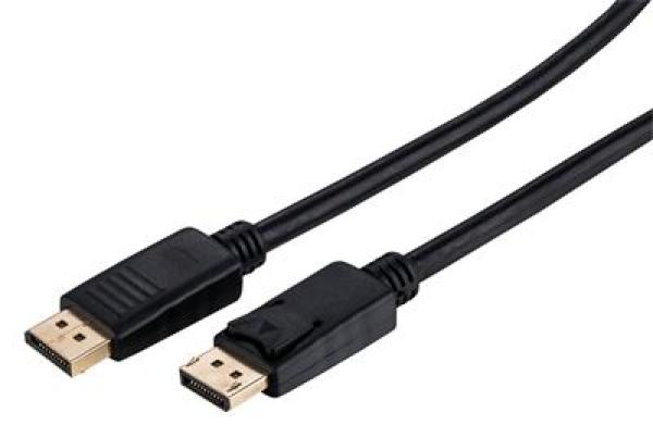 Kábel C-TECH DisplayPort 1.2, 4K @ 60Hz, M/ M, 1m