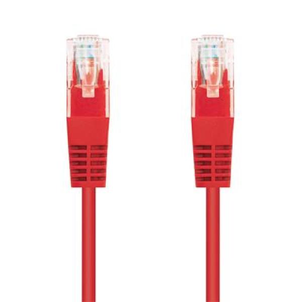 Kábel C-TECH patchcord Cat5e, UTP, červený, 1m
