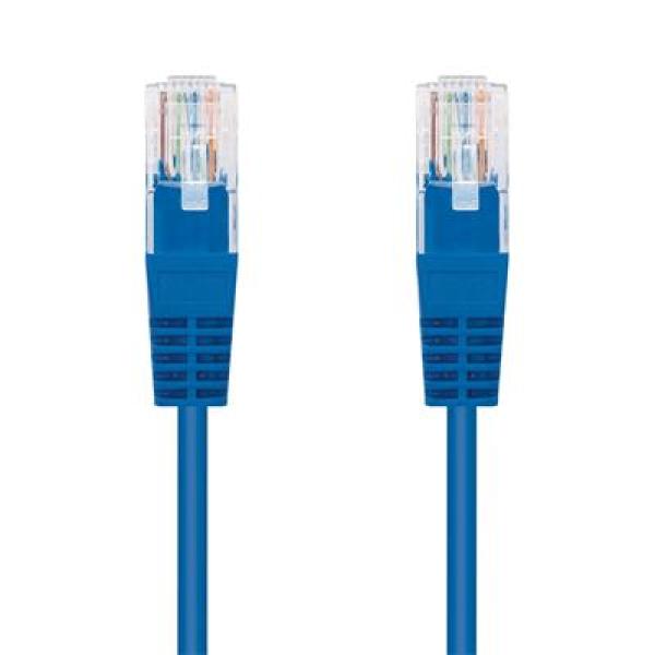 Kábel C-TECH patchcord Cat5e, UTP, modrý, 1m