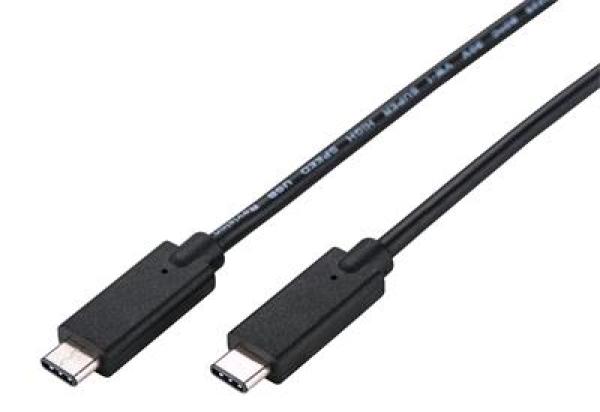 Kábel C-TECH USB 3.2, Type-C (CM/ CM), PD 100W, 20Gbps, 1m, čierny