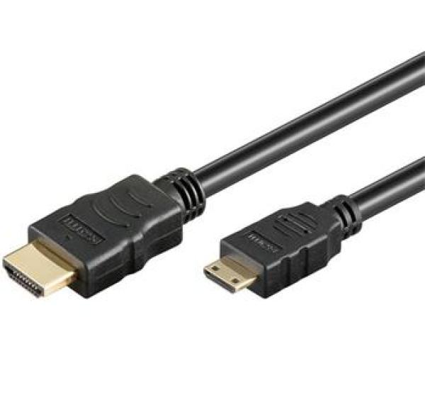 PremiumCord Kábel HDMI A - HDMI mini C, 1m