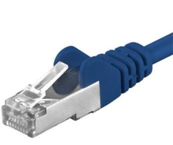 Premiumcord Patch kábel CAT6a S-FTP, RJ45-RJ45, AWG 26/ 7 1m, modrá