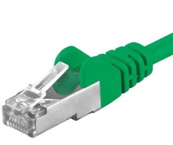 Premiumcord Patch kabel CAT6a S-FTP, RJ45-RJ45, AWG 26/ 7 1m, zelená