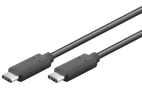 PremiumCord USB-C/ male - USB-C/ male, čierny, 0, 5m