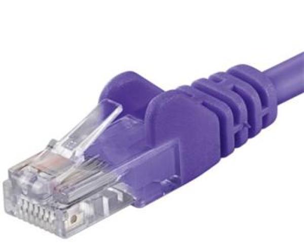Patch kábel UTP RJ45-RJ45 level 5e 0.5m, fialová