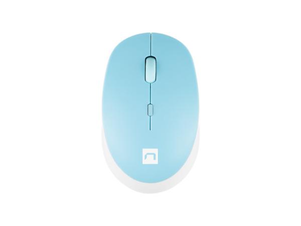 Natec optická myš HARRIER 2/ 1600 DPI/ Kancelárska/ Optická/ 1 600 DPI/ Bezdrôtová Bluetooth/ Svetlo modrá