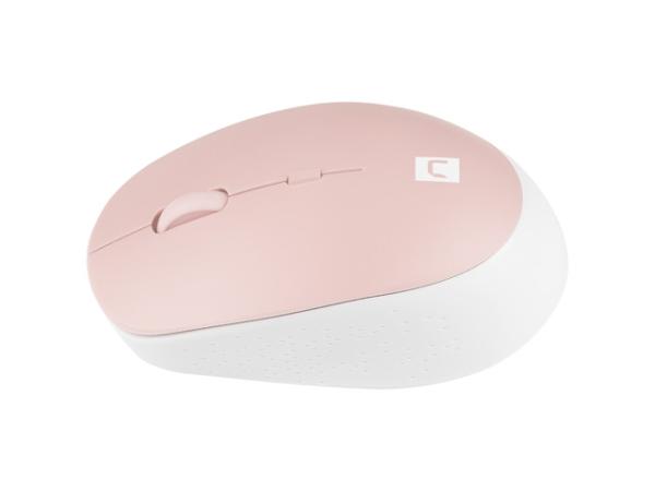 Natec optická myš HARRIER 2/ 1600 DPI/ Kancelárska/ Optická/ 1 600 DPI/ Bezdrôtová Bluetooth/ Biela-ružová 