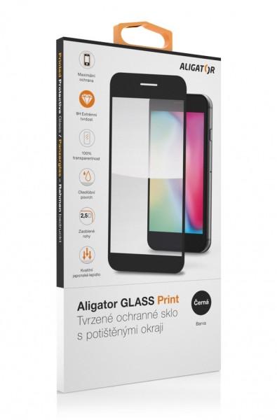 Aligator ochranné sklo PRINT pre Iphone 12 mini čierna