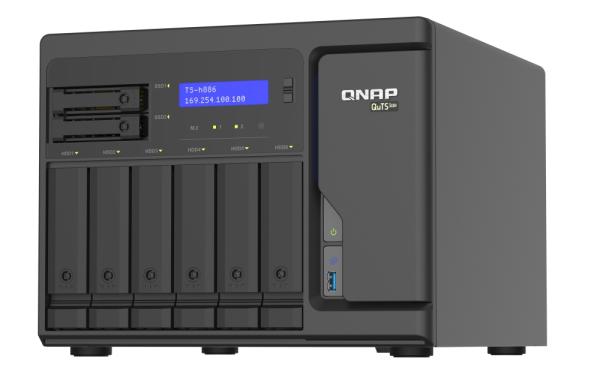 QNAP TS-h886-D1602-8G (4C/ Xeon D-1622/ 3, 2GHz/ 16GBRAM/ 6x3, 5"SATA/ 2x2, 5"SATA/ 2xM.2/ 4x2, 5GbE/ 3xUSB3.2/ 2xPCIe) 