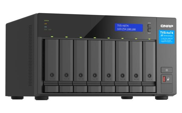 QNAP TVS-h874-i7-32G (12core (i7), ZFS, 32GB RAM, 8x SATA, 2x M.2 NVMe, 2x PCIe, 2x 2, 5GbE, HDMI 4K) 