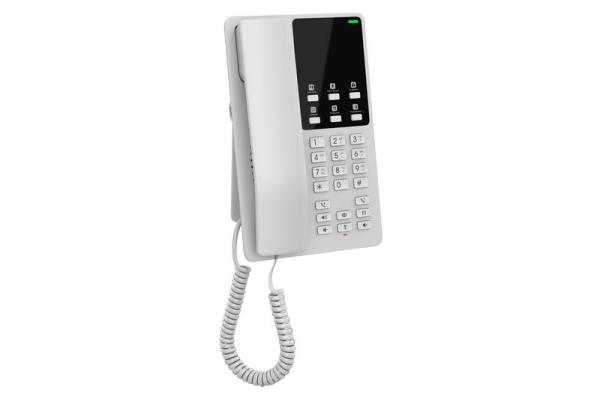 Grandstream GHP620,  hotelový VoIP telefon,  2 linky,  2 SIP účty,  PoE,  1x RJ45,  HD Audio,  3 cestná konference,  Bílý 