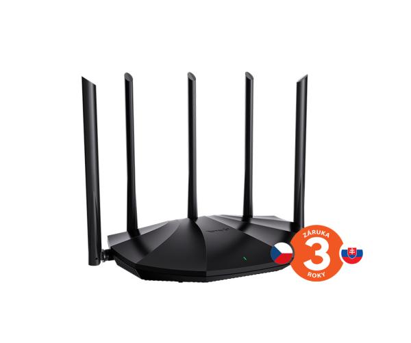 Tenda TX2 Pre AX1500 WiFi6 Router, 1x GWAN, 3x GLAN, IPv6, 5x 6dBi anténa, WPA3, CZ App 