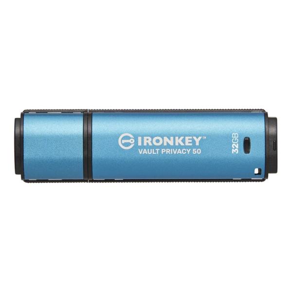 Kingston IronKey Vault Privacy 50/ 32GB/ USB 3.2/ USB-A/ Modrá