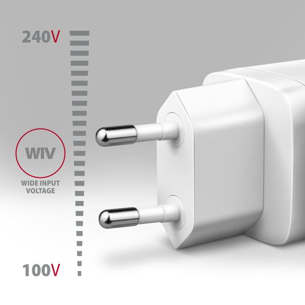 AXAGON ACU-PQ30W Síl nabíjačka do siete 30W, 2x port (USB-A + USB-C), PD3.0/ PPS/ QC4+/ SFC/ AFC/ Apple 