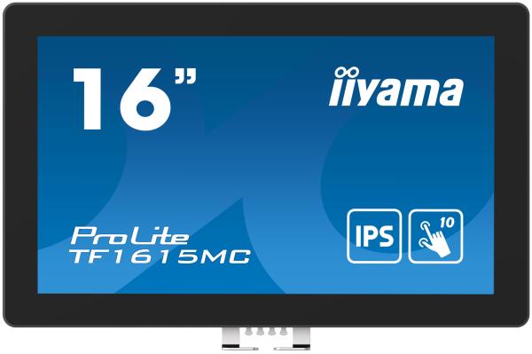 16" iiyama TF1615MC-B1: FHD, 10P, IP65, HDMI, DP, VGA